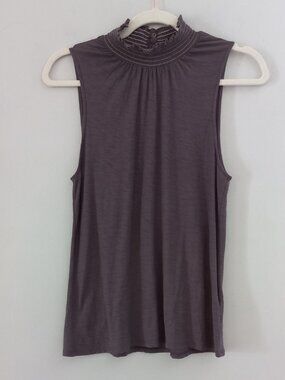 NATION LTD grey pima cotton sleeveless top